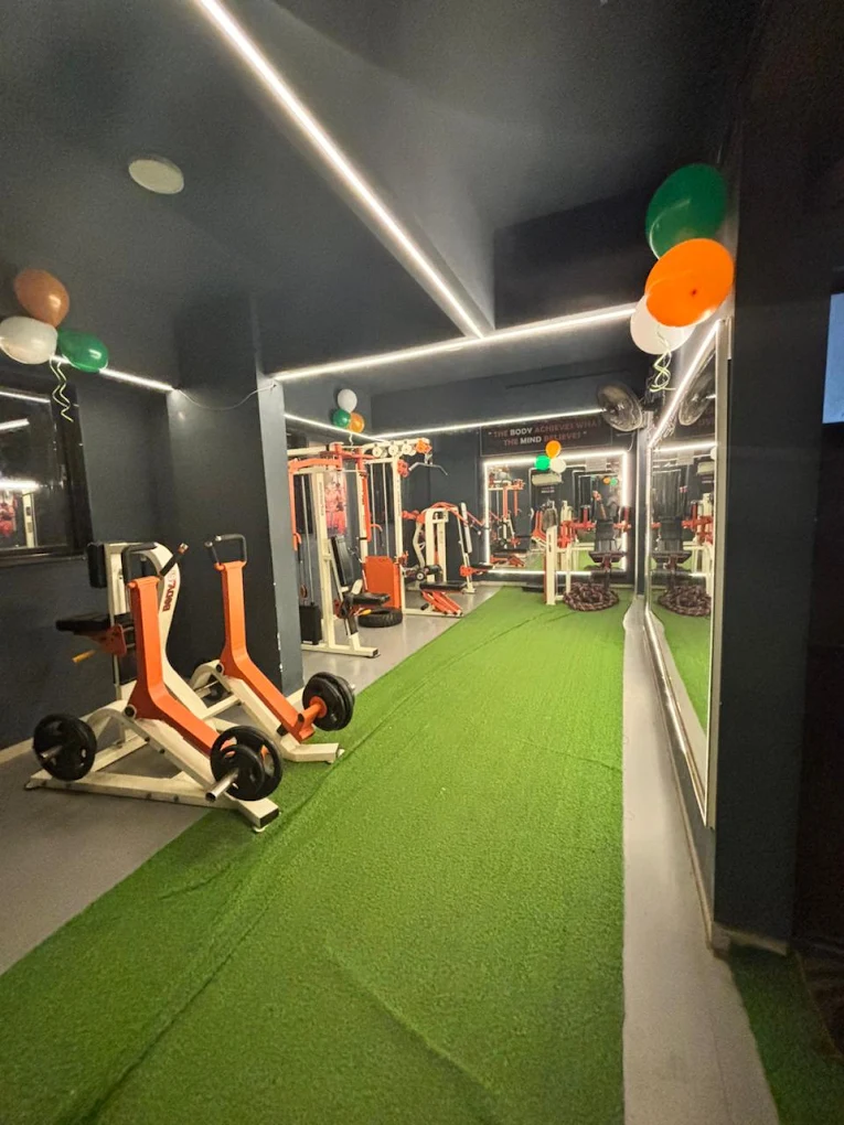 Iron Beast Unisex Gym training floor with strength equipment